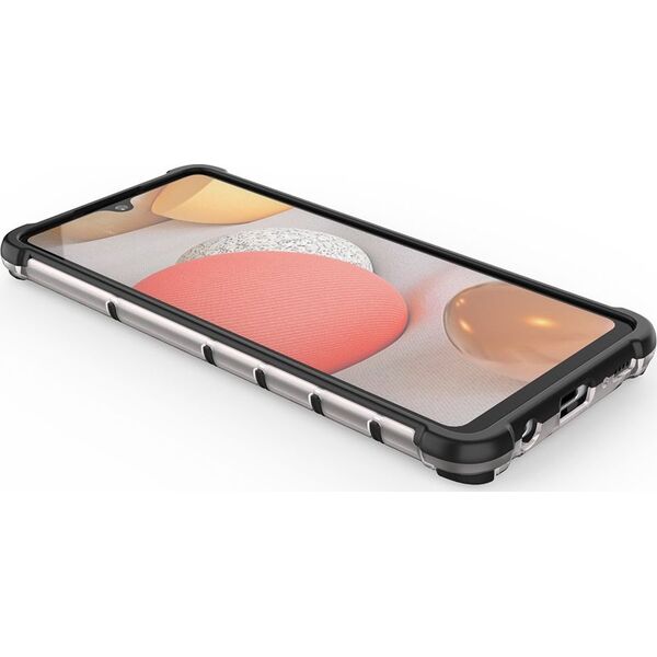 Hurtel Honeycomb etui pancerny pokrowiec z żelową ramką Samsung Galaxy A42 5G czerwony 8616373 9111201932241