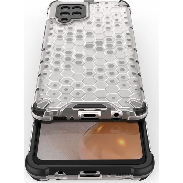 Hurtel Honeycomb etui pancerny pokrowiec z żelową ramką Samsung Galaxy A42 5G czerwony 8616373 9111201932241