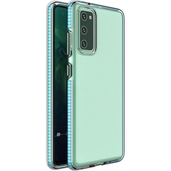 Hurtel Spring Case pokrowiec żelowe etui z kolorową ramką do Samsung Galaxy A72 4G jasnoniebieski 8616447 9111201934016
