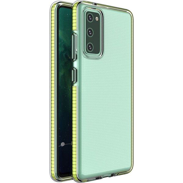 Hurtel Spring Case pokrowiec żelowe etui z kolorową ramką do Samsung Galaxy A72 4G żółty 8616449 9111201934047