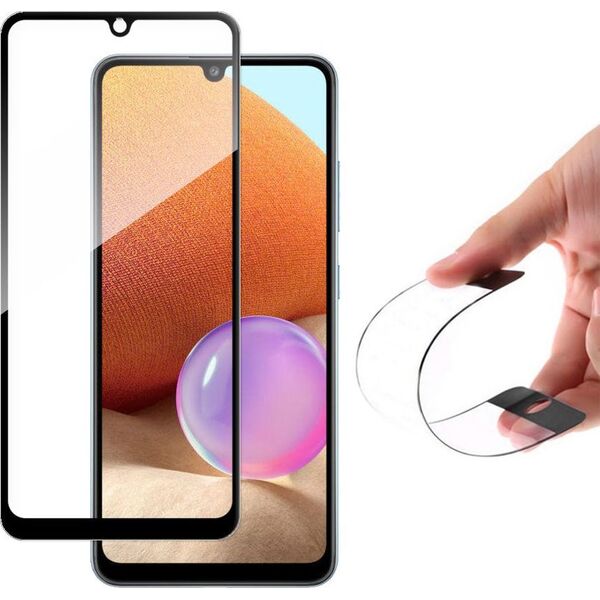 Wozinsky Wozinsky Full Cover Flexi Nano folia szklana szkło hartowane z ramką Samsung Galaxy A42 5G przezroczysty 8616523 9111201933156