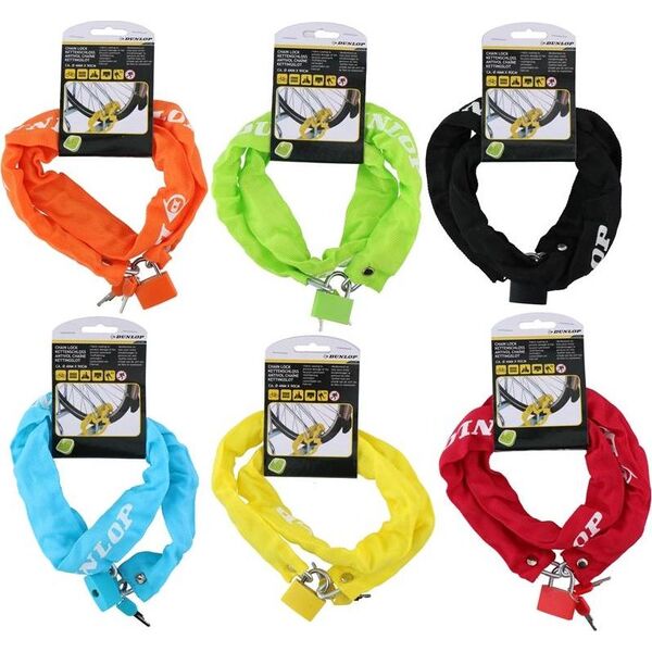 Dunlop Dunlop - Antykradzieżowe zapięcie rowerowe 90 cm (Żółty) 8616564 5907731986175