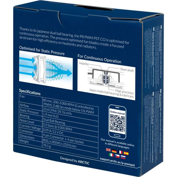 Wentylator Arctic P8 PWM PST CO (ACFAN00151A) 8651534 4895213702041
