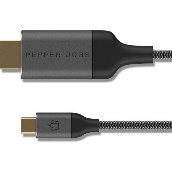 Kabel USB Pepper Jobs USB-C - HDMI 1.8 m Biały (PJ-C2H18M) 8672314 4897089840216