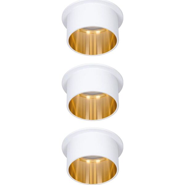 Paulmann Zestaw oprawa Coin 3St.dimm LED 3x6W 2700K 230V biała/złota 8680175 4000870933817
