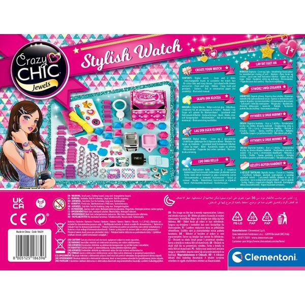 Clementoni Clementoni Crazy chic Stylowy zegarek 18639 8680463 8005125186396