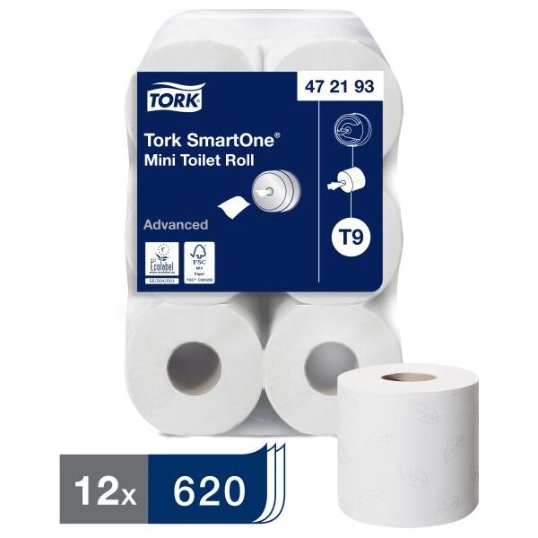 Tork Tork SmartOne - Papier toaletowy w mini roli - 2-warstwowy 8697993 7322540656299