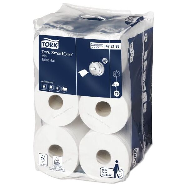 Tork Tork SmartOne - Papier toaletowy w mini roli - 2-warstwowy 8697993 7322540656299