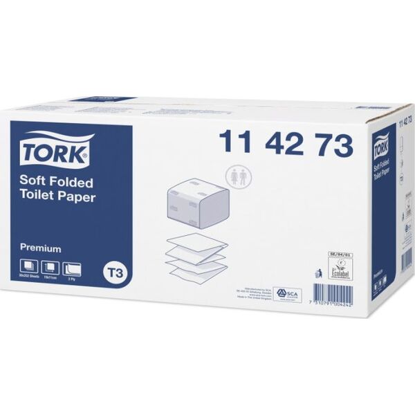 Tork Tork - Papier toaletowy w składce, biały - Miękki Premium 8697999 7310791004242