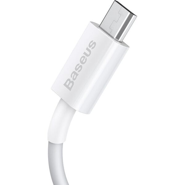 Kabel USB Baseus USB-A - microUSB 1 m Biały (BSU2824WHT) 8756849 6953156208490