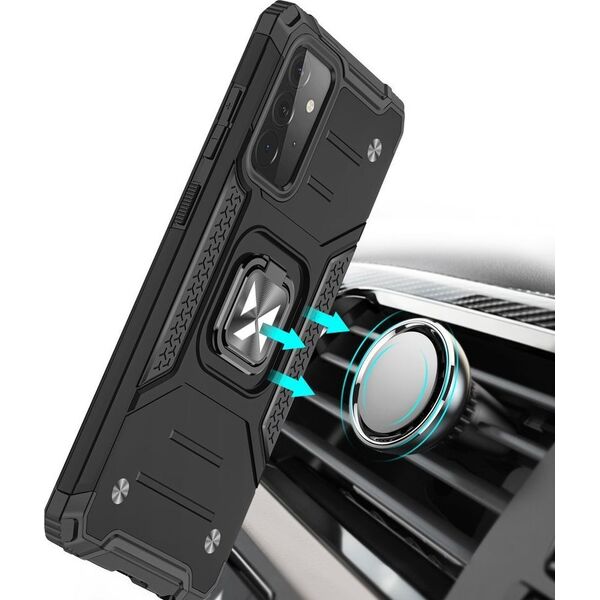 Wozinsky Wozinsky Ring Armor pancerne hybrydowe etui pokrowiec + magnetyczny uchwyt Samsung Galaxy A72 4G czerwony 8759095 9111201935839