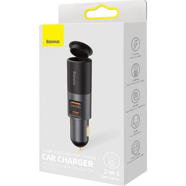 Ładowarka Baseus Share Together 1x USB-A 1x USB-C 3 A  (BSU2782GRY) 8761421 6953156206694
