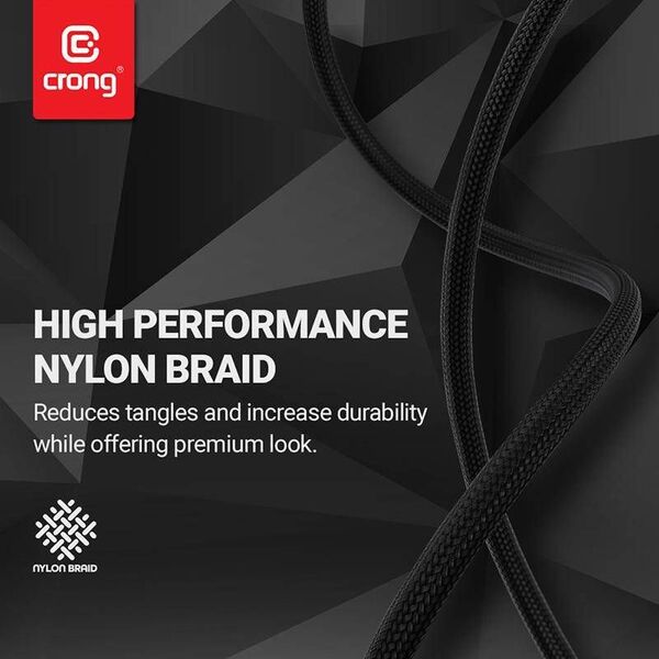 Kabel USB Crong USB-C - USB-C 1.5 m Czarny (CRG-AL15USCC-BLK) 8764316 5907731987431