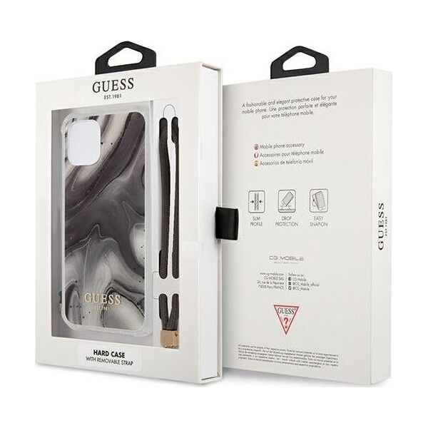 Guess Guess GUHCP12SKSMAGR iPhone 12 mini 5,4" szary/grey hardcase Marble Collection 8800653 3666339004149