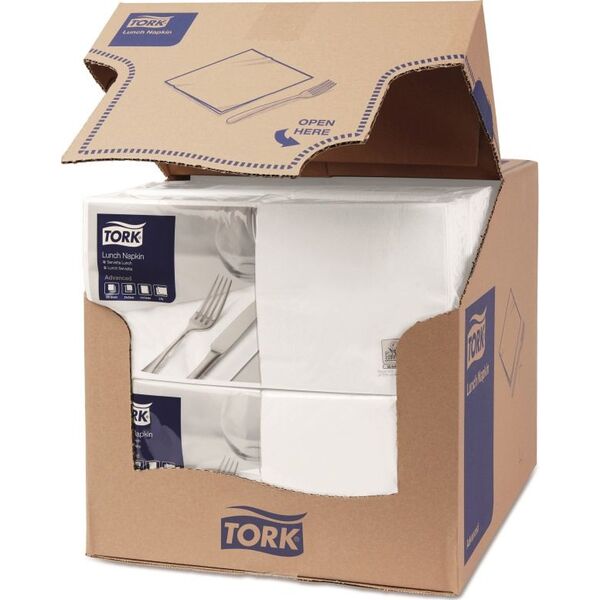 Tork Tork - Serwetki lunchowe, advanced, bind, 2-warstwowe - Białe 8859009 5010195400139