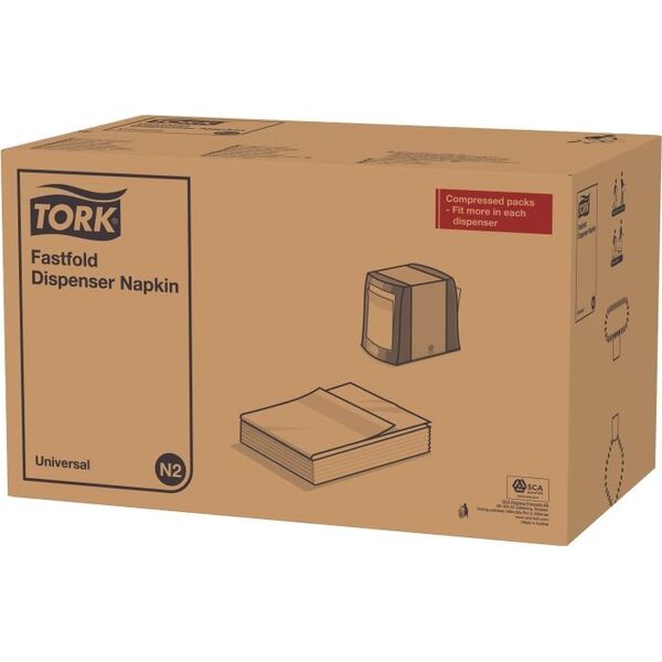 Tork Tork - Białe serwetki dyspenserowe - N2 Fastfold 8859017 7322540930788
