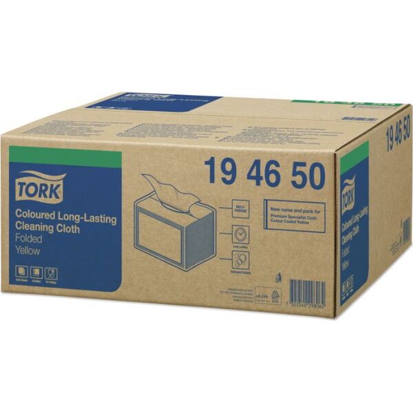Tork Tork - Wielorazowe ściereczki włókninowe, 1-warstwowe, premium - Żółte 8860281 7322540298031