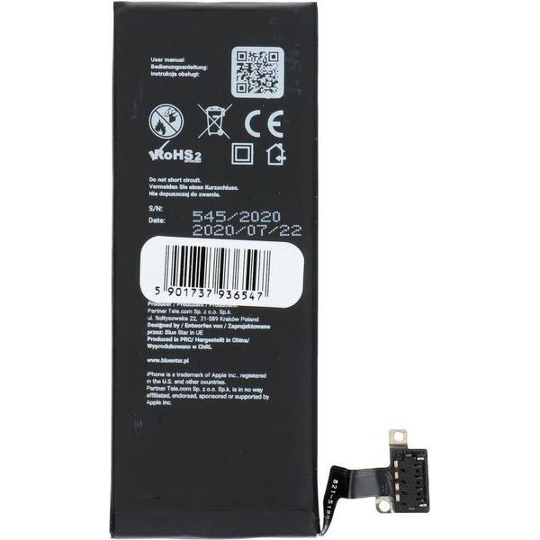 Bateria Bateria do iPhone 4s 1430 mAh Polymer Blue Star HQ 8862574 5901737936547