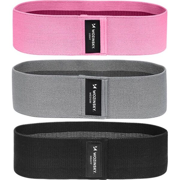Wozinsky Hip Band WFB-01 różne poziomy oporu w zestawie wielokolorowy 3 szt. 8869880 5907769300813
