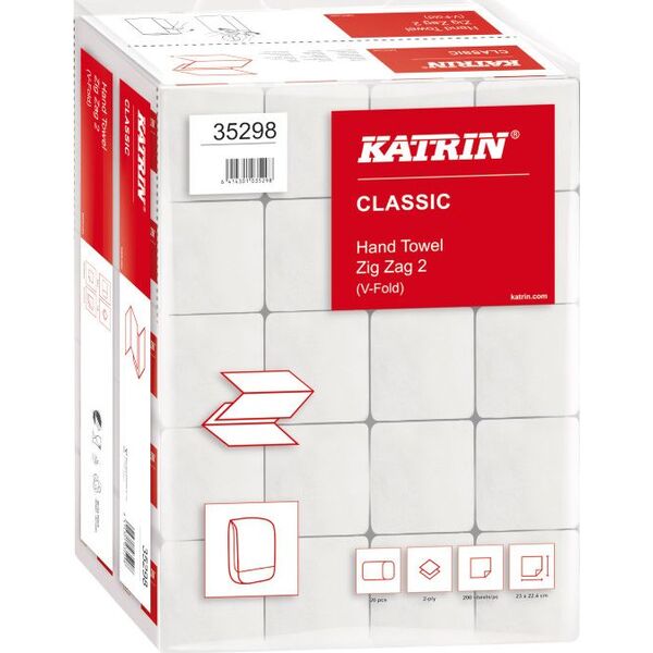 Katrin Katrin Classic - Ręcznik w składce ZZ, 2-warstwowy - Biały 8870442 6414301035304