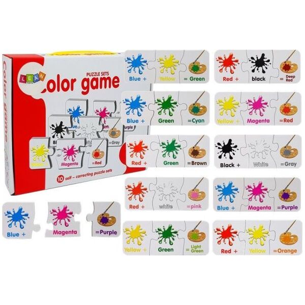 Lean Sport Puzzle Edukacyjne Kolory Angielski 10 Połączeń 8912589 5903802454055