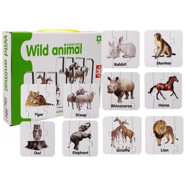 Lean Sport Puzzle edukacyjne w języku angielskim dzikie zwierzęta 10 elementów 8912597 5903802454024