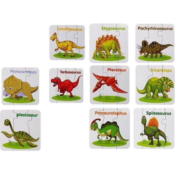 Lean Sport Puzzle Edukacyjne Przyjaciele Dinozaurów 10 elementów 8912598 5903802454031