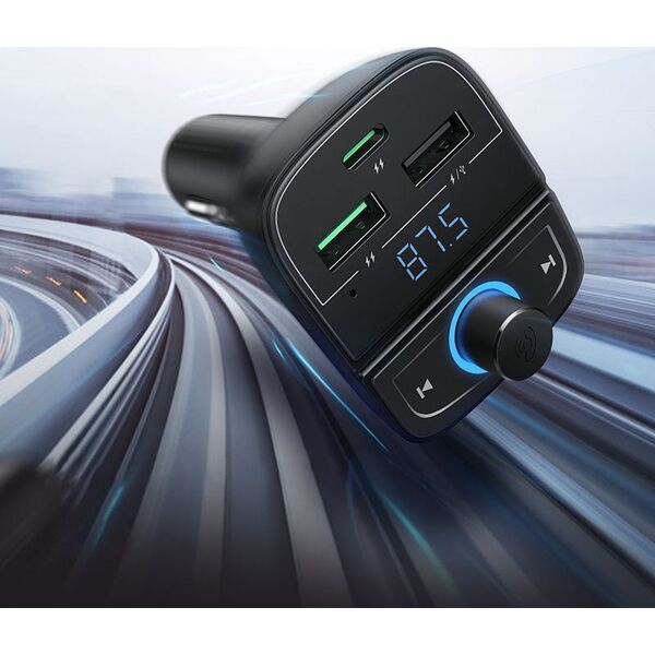 Transmiter FM Ugreen CD229 Adapter 2x USB-A 1x USB-C 3 A  (80910) 8934789 6957303889105