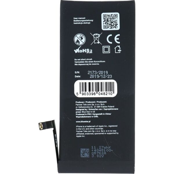Bateria Partner Tele.com Bateria do Iphone XR 2942 mAh Polymer Blue Star HQ 8949128 5903396048210