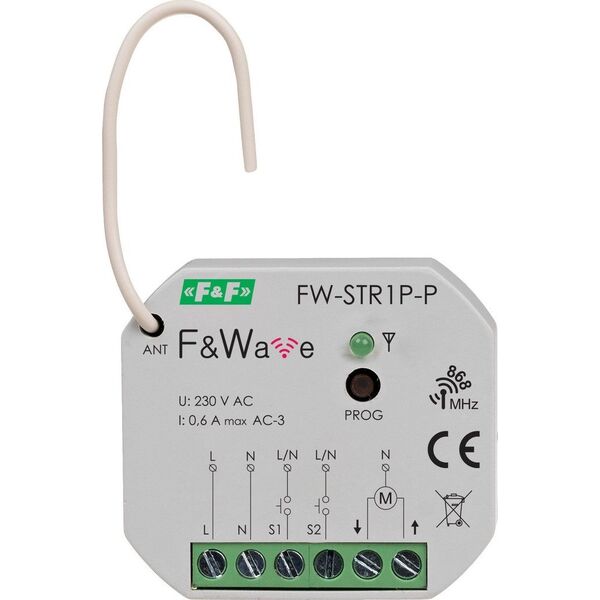 F&F Sterownik radiowy rolet wielofunkcyjny F&F F&Wave FW-STR1P-P żaluzjowy 0,6A 85-265V AC/DC do puszki fi 60 8964081 5902431670959