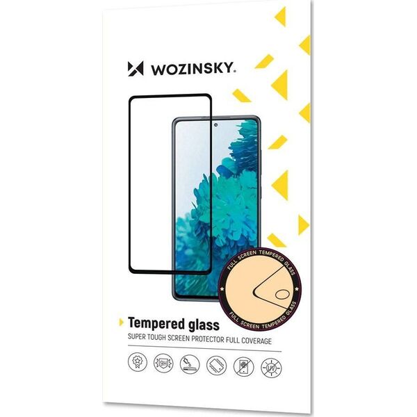 Hurtel Wozinsky super wytrzymałe szkło hartowane Full Glue na cały ekran z ramką Case Friendly iPhone 13 Pro / iPhone 13 czarny 8996016 5907769317651