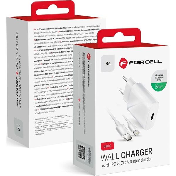 Ładowarka ForCell TFK-TC-20WPD 1x USB-C 3 A (5903396072451) 9000384 5903396072451