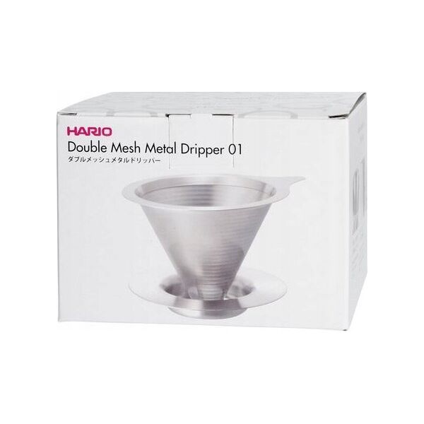 Hario Hario metalowy Drip V60-01 z podstawką 9021041 4977642727960