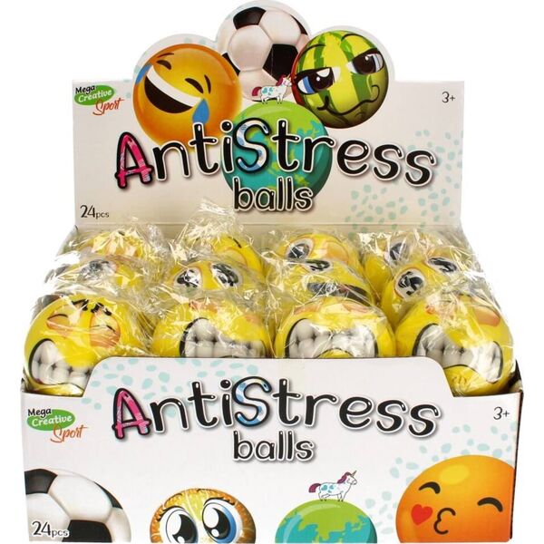 Mega Creative PILKA ANTYSTRES 7CM MC SPORT BUZKA 24/288/576 9048898 5908275132509