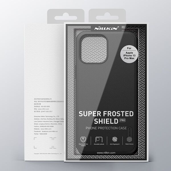 Nillkin Nillkin Super Frosted Shield Pro wytrzymałe etui pokrowiec iPhone 13 Pro Max niebieski 9087277 6902048222885