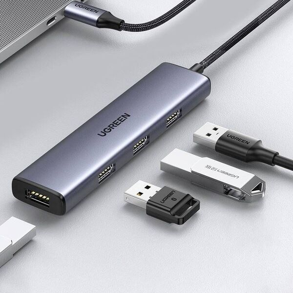 HUB USB Ugreen CM473 4x USB-A 3.0 (UGR1075GRY) 9352090 6957303828418