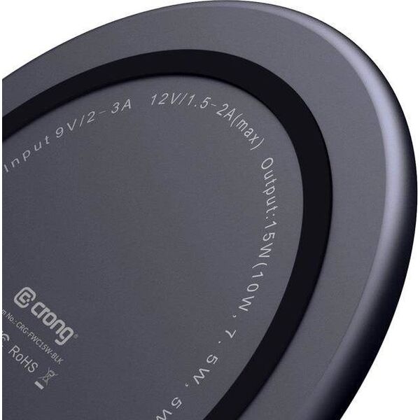 Ładowarka Crong Indukcyjna 3 A (CRG-PS15W-BLK) 9380970 5907731987844