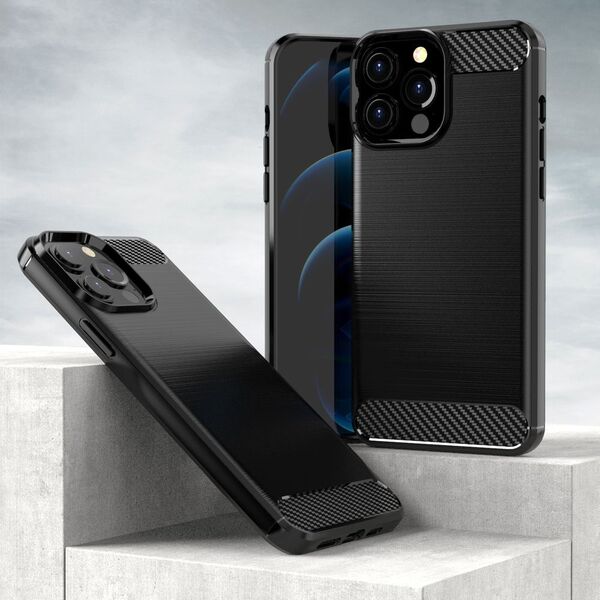 Hurtel Carbon Case elastyczne etui pokrowiec iPhone 13 Pro Max czarny 9405212 9145576212509