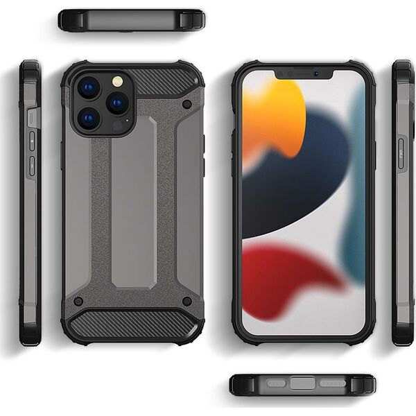 Hurtel Hybrid Armor pancerne hybrydowe etui pokrowiec iPhone 13 Pro Max czarny 9405254 9111201944923