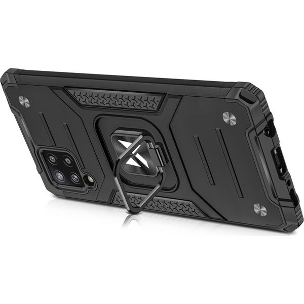 Wozinsky Wozinsky Ring Armor pancerne hybrydowe etui pokrowiec + magnetyczny uchwyt Samsung Galaxy A42 5G czarny 9405323 9111201935969