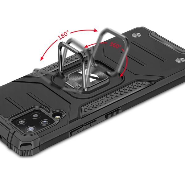 Wozinsky Wozinsky Ring Armor pancerne hybrydowe etui pokrowiec + magnetyczny uchwyt Samsung Galaxy A42 5G czarny 9405323 9111201935969