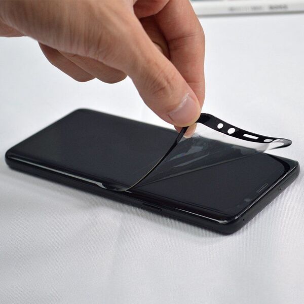 Hurtel 3D Edge Nano Flexi Glass folia szklana szkło hartowane na cały ekran z ramką Samsung Galaxy S21+ 5G (S21 Plus 5G) czarny 9405394 9111201943629