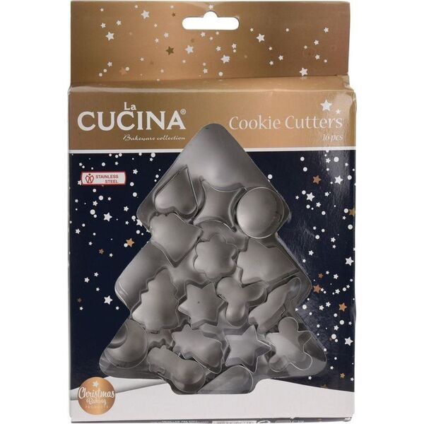 La Cucina Wykrawacze do ciastek pierników świąteczne foremki święta Boże Narodzenie 16 elementów 9475349 8711295217609