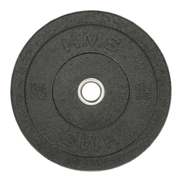 HMS Talerz Olimpijski Bumper Czarny 25 Kg 9503528 5907695596304