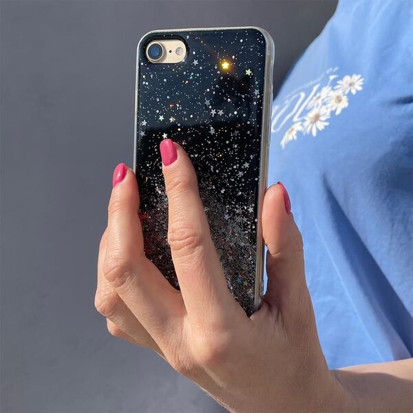 Hurtel Star Glitter etui pokrowiec do iPhone 13 Pro błyszcząca brokatowa obudowa czarny 9507657 9145576225721