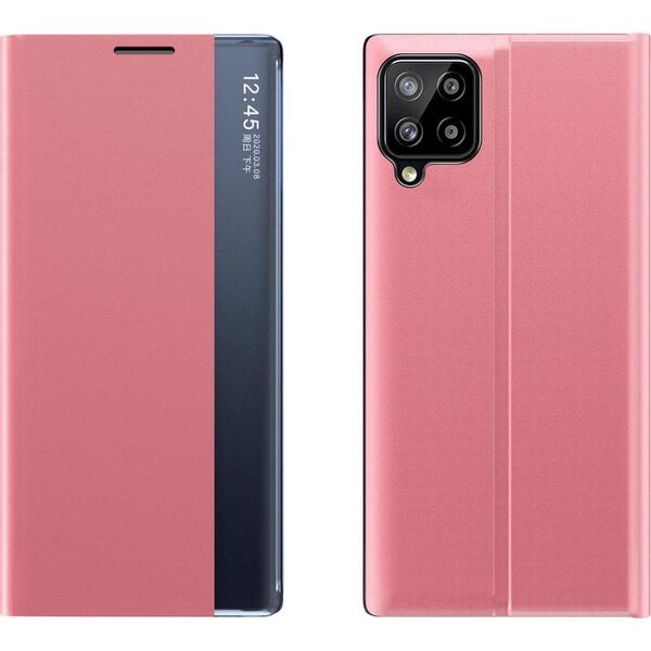 Hurtel Sleep Case pokrowiec etui z klapką typu Smart Cover Samsung Galaxy A22 4G różowy 9511317 9145576220290