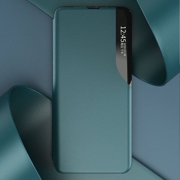 Hurtel Eco Leather View Case elegancki futerał etui z klapką i funkcją podstawki Samsung Galaxy A22 4G fioletowy 9511322 9145576220191