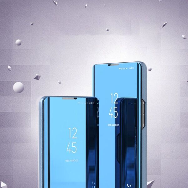 Hurtel Clear View Case futerał etui z klapką Samsung Galaxy A22 5G czarny 9511336 9145576220115