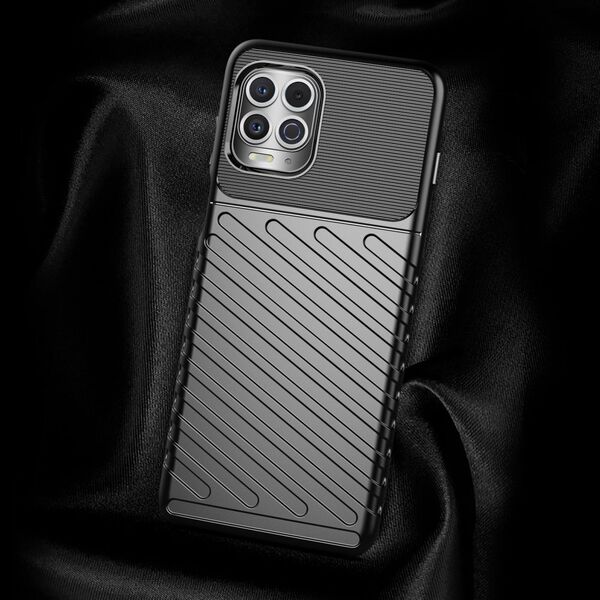 Hurtel Thunder Case elastyczne pancerne etui pokrowiec Motorola Moto G100 / Edge S czarny 9511344 9145576219966