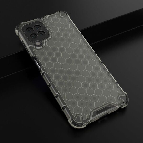 Hurtel Honeycomb etui pancerny pokrowiec z żelową ramką Samsung Galaxy A22 4G czarny 9511357 9145576213483